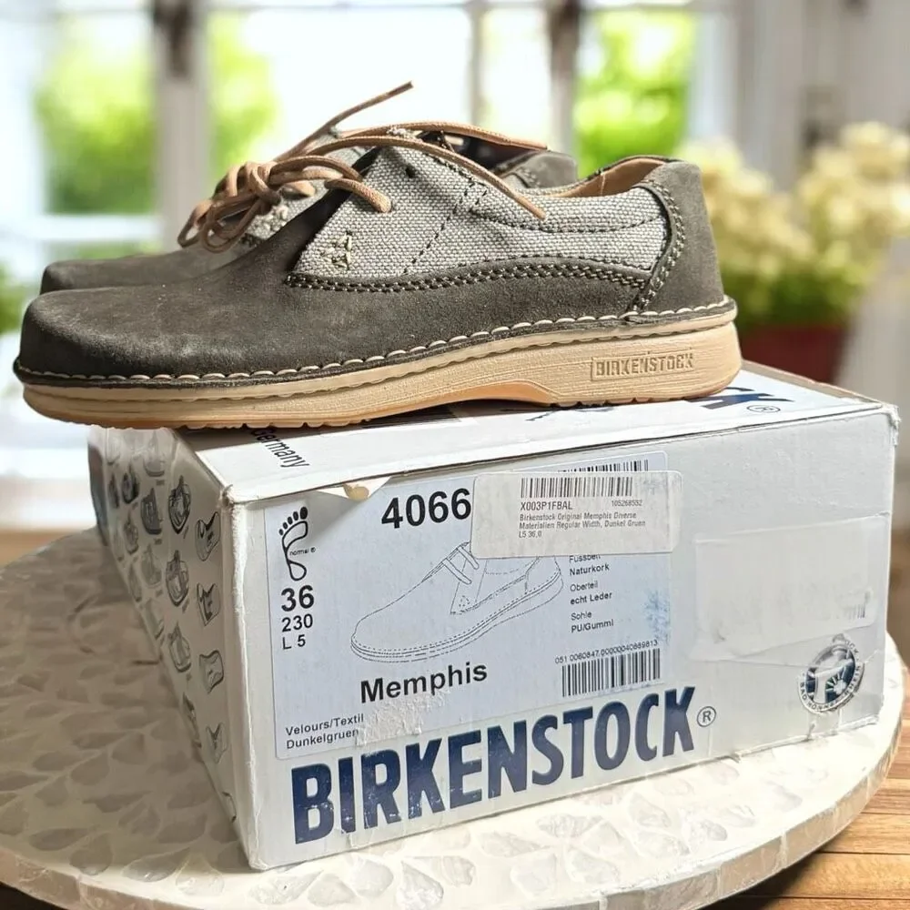 Birkenstock Memphis Lace-Up Leather Suede Oxford Boot EU 36 Regular Fit – New in - Picture 5 of 11